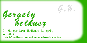 gergely welkusz business card